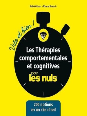 cover image of Les thérapies comportementales et cognitives Vite et bien pour les Nuls